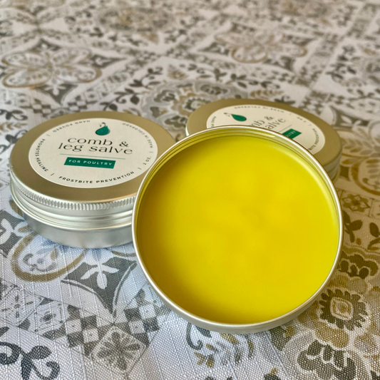 Chicken Comb & Leg Salve | Natural Salve for Comb and Waddles | Frostbite Protection | Gentle Healing Salve For Chickens