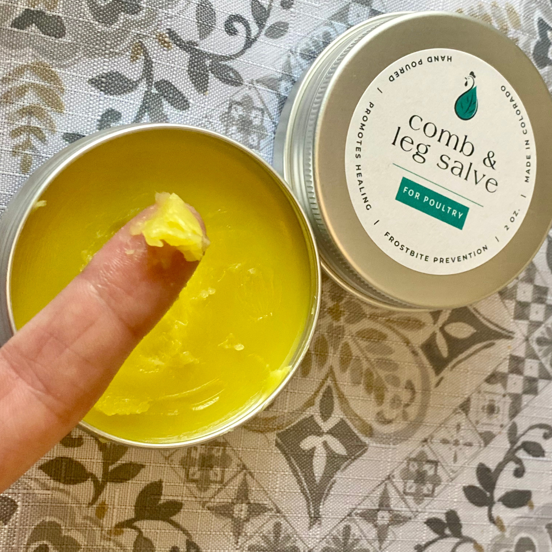 Chicken Comb & Leg Salve | Natural Salve for Comb and Waddles | Frostbite Protection | Gentle Healing Salve For Chickens